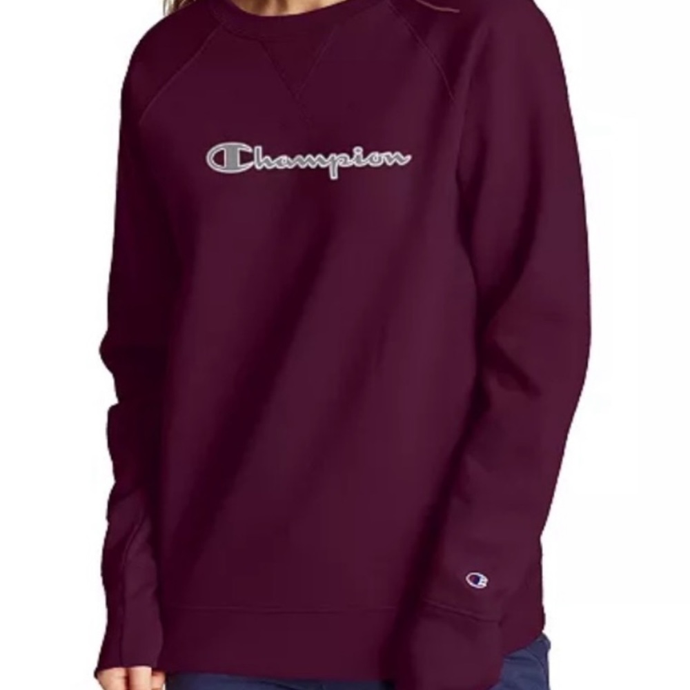 purple champion sweatshirt